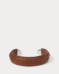 Calfskin-Wrapped Sterling Silver Cuff