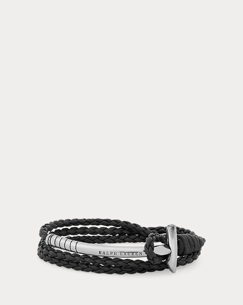Triple-Wrap Leather Mallet Bracelet