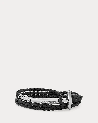 Triple-Wrap Leather Mallet Bracelet