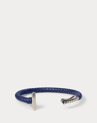 Braided Antiqued Brass Polo Mallet Cuff
