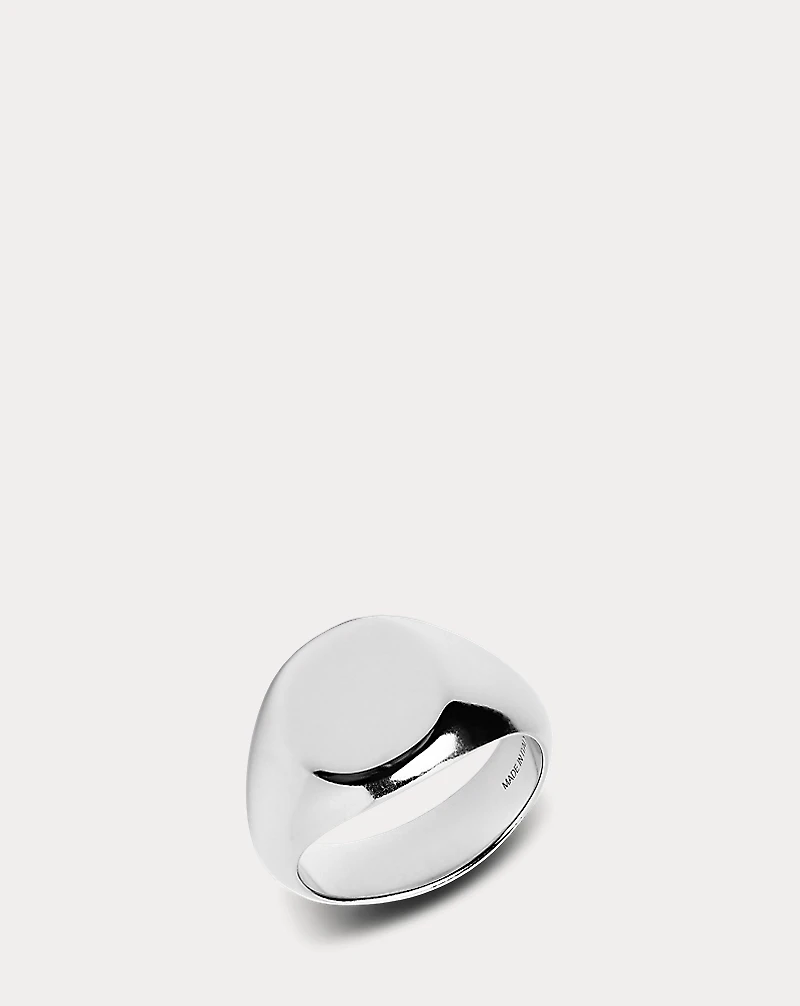 Sterling Silver Round Signet Ring