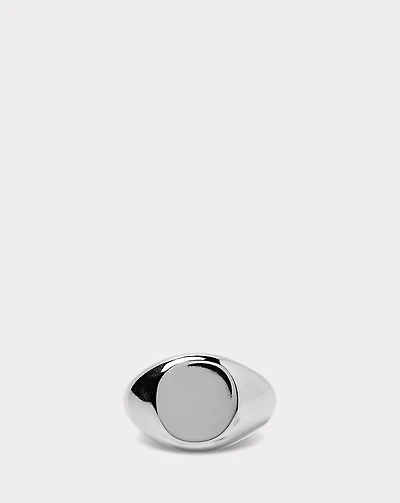 Sterling Silver Round Signet Ring