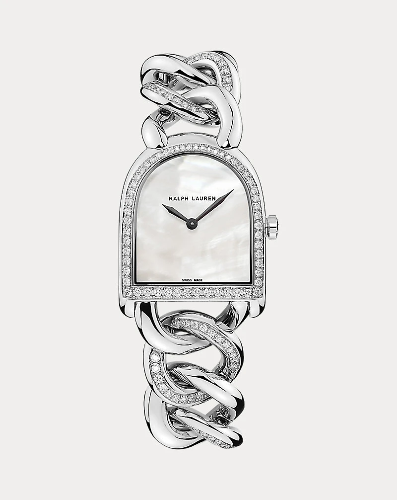 Pearl Dial Petite-Link Steel Diamond