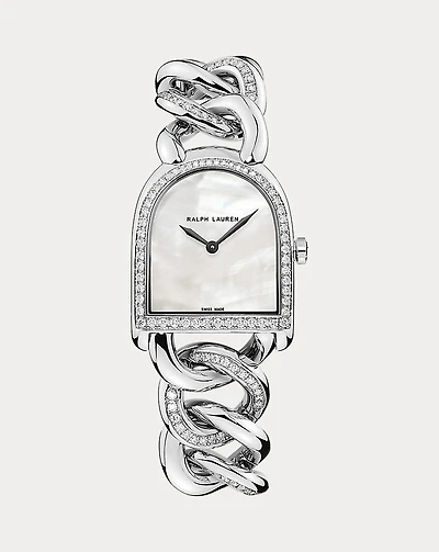 Pearl Dial Petite-Link Steel Diamond