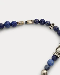 Short Blue-Tone Beaded Necklace