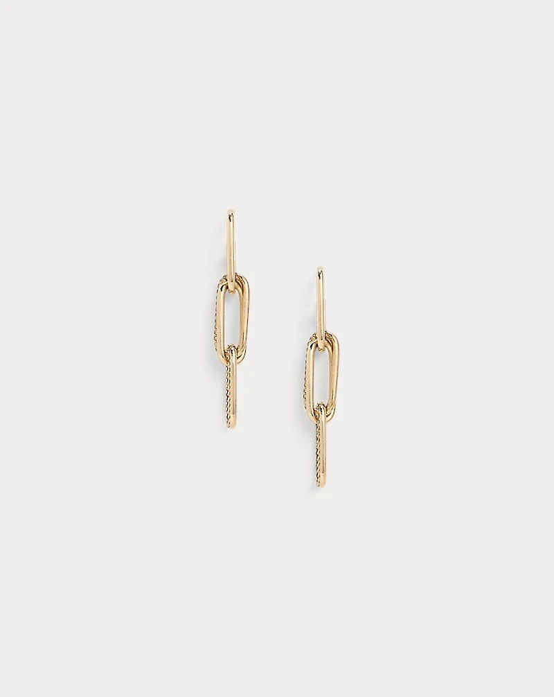 Champagne-Tone Overlap Earrings