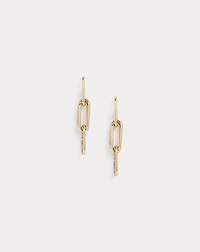 Champagne-Tone Overlap Earrings