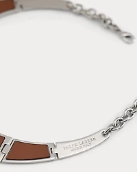 Inset-Wood Plaque Necklace