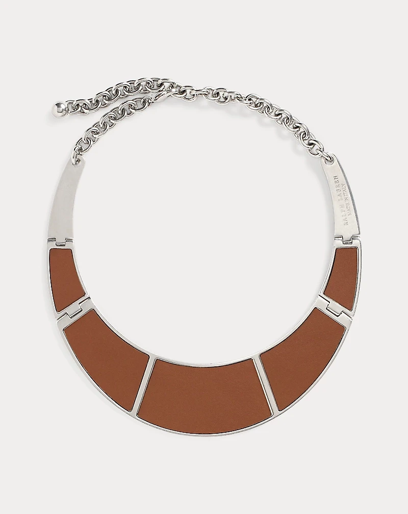 Inset-Wood Plaque Necklace