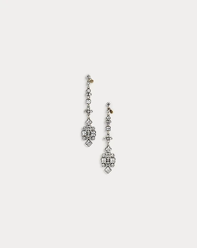 Antiqued Crystal Drop Earrings