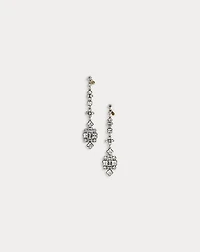 Antiqued Crystal Drop Earrings