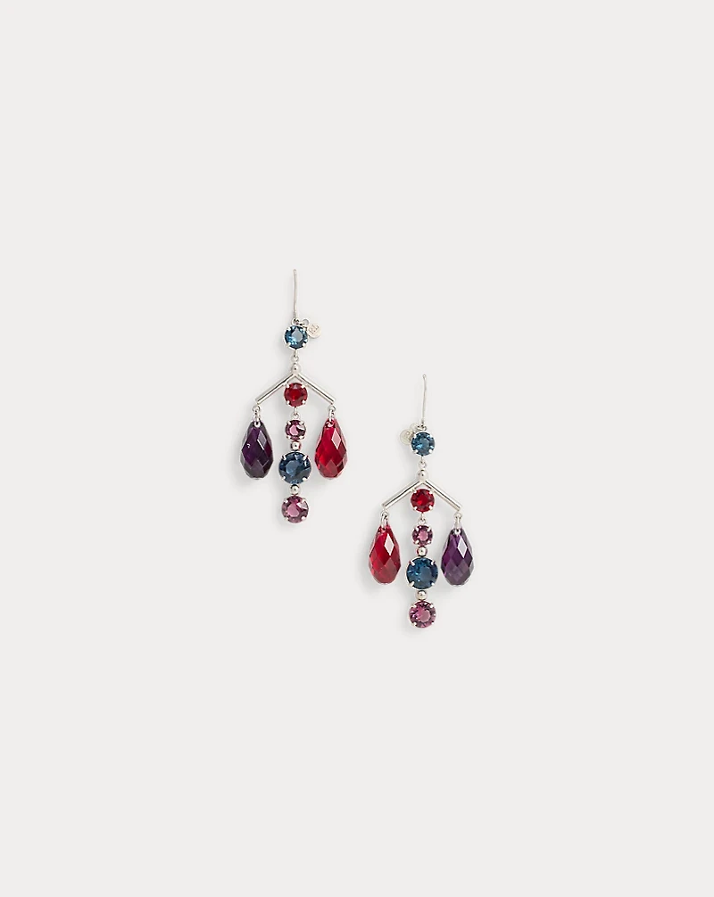 Multicolored Crystal Chandelier Earrings