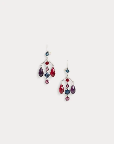 Multicolored Crystal Chandelier Earrings