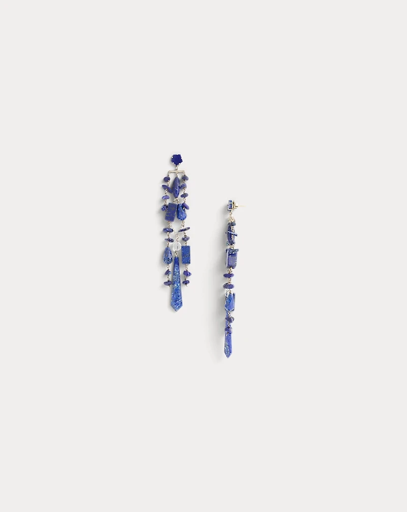 Lapis & Crystal Chandelier Earrings