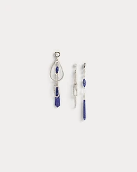Double-Sided Lapis Drop Earrings