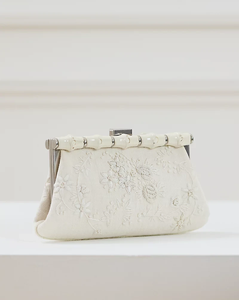 2012 Embroidered Cotton Evening Bag