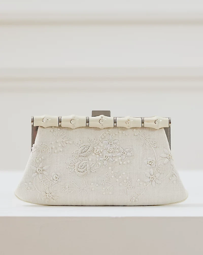 2012 Embroidered Cotton Evening Bag