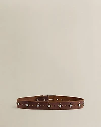 c. 2008 Studded Leather Belt - Size 30