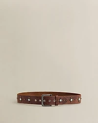 c. 2008 Studded Leather Belt - Size 30