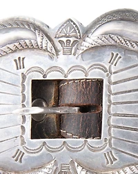 1930s Hand-Tooled Leather Belt - Size 34