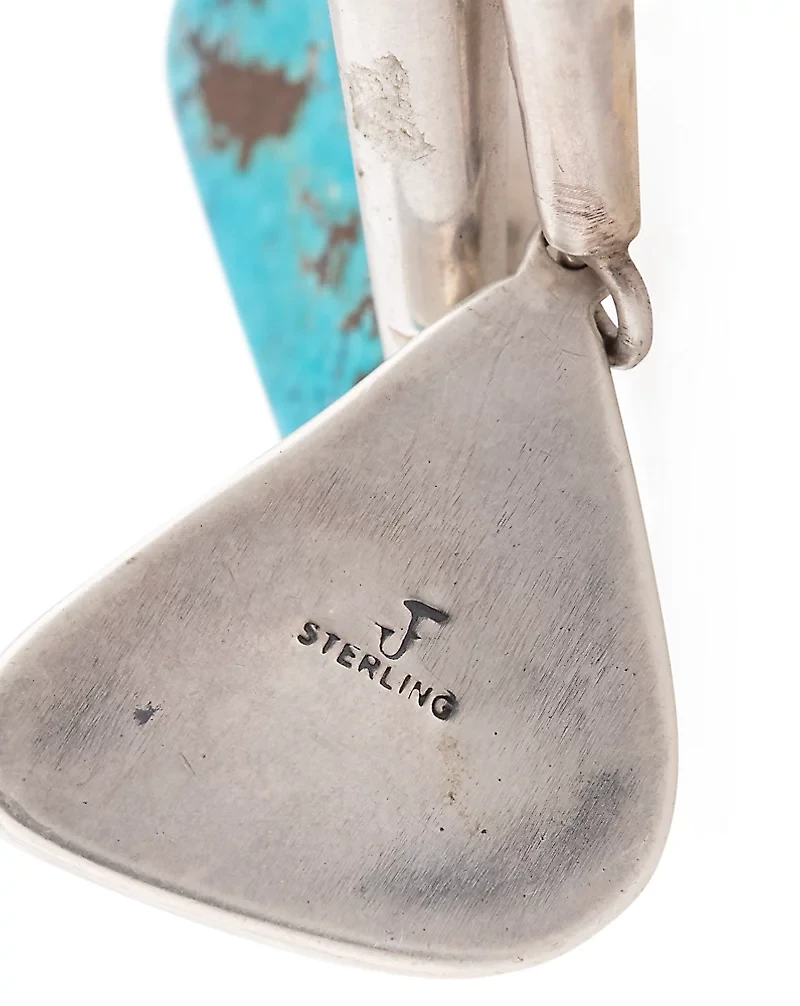 1970s Turquoise & Leather Bolo Tie