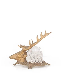 1880s–’90s Brass Elk-Head Inkwell