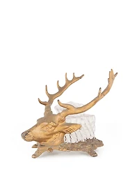 1880s–’90s Brass Elk-Head Inkwell