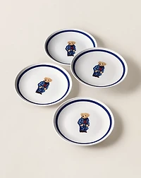 Denim Polo Bear Dessert Plate Gift Set 