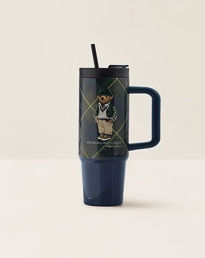 Highmoore Polo Bear Water Bottle & Straw