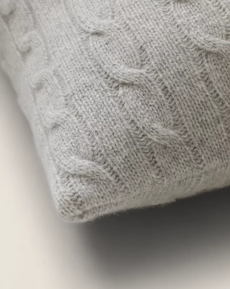 Cable Cashmere Throw Pillow