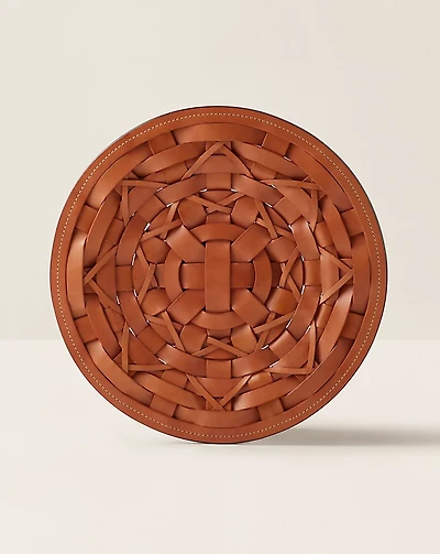 Preston Woven Leather Charger