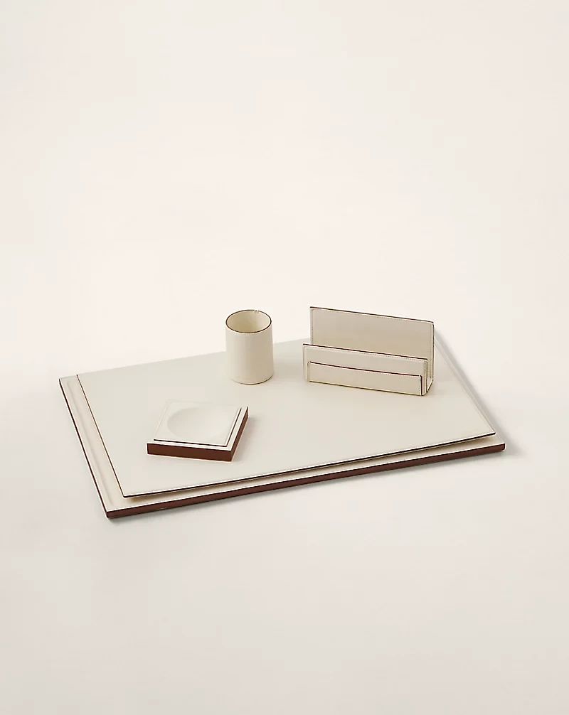 Brennan Leather-Teak Catchall