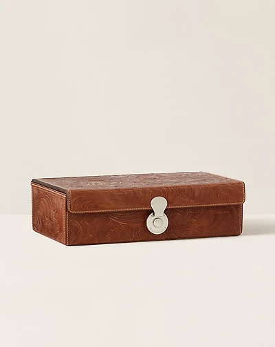 Aidan Leather Décor Box