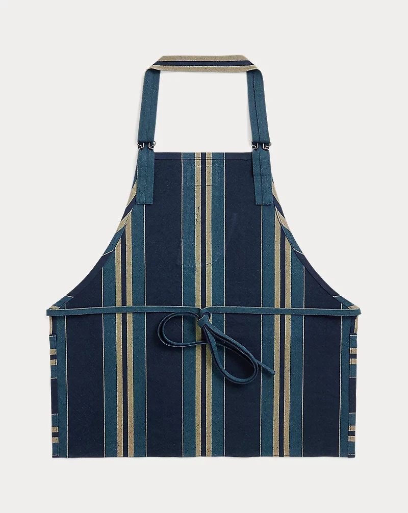 Indigo Striped Woven Apron