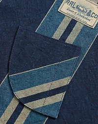 Indigo Striped Woven Apron