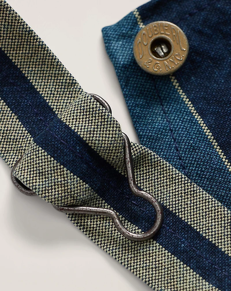 Indigo Striped Woven Apron