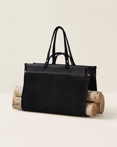 Limited-Edition Suede Log Carrier