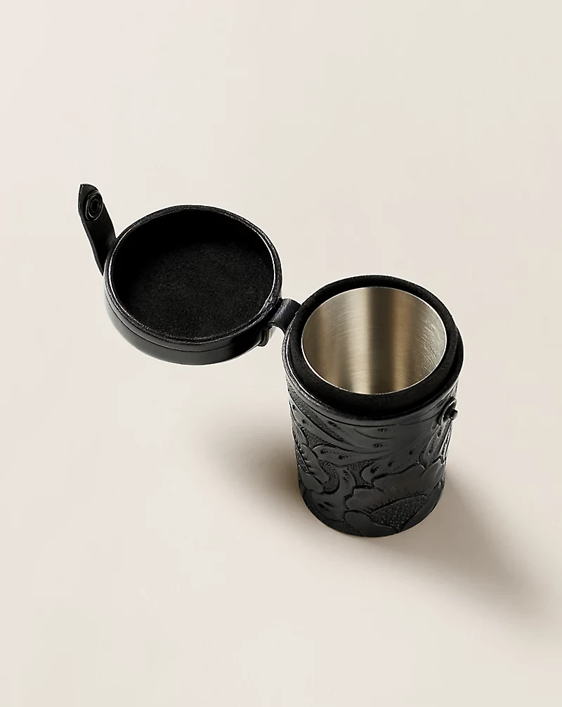 Shot Glasses & Hand-Tooled Leather Case