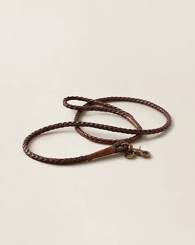 Braided Leather Dog Leash
