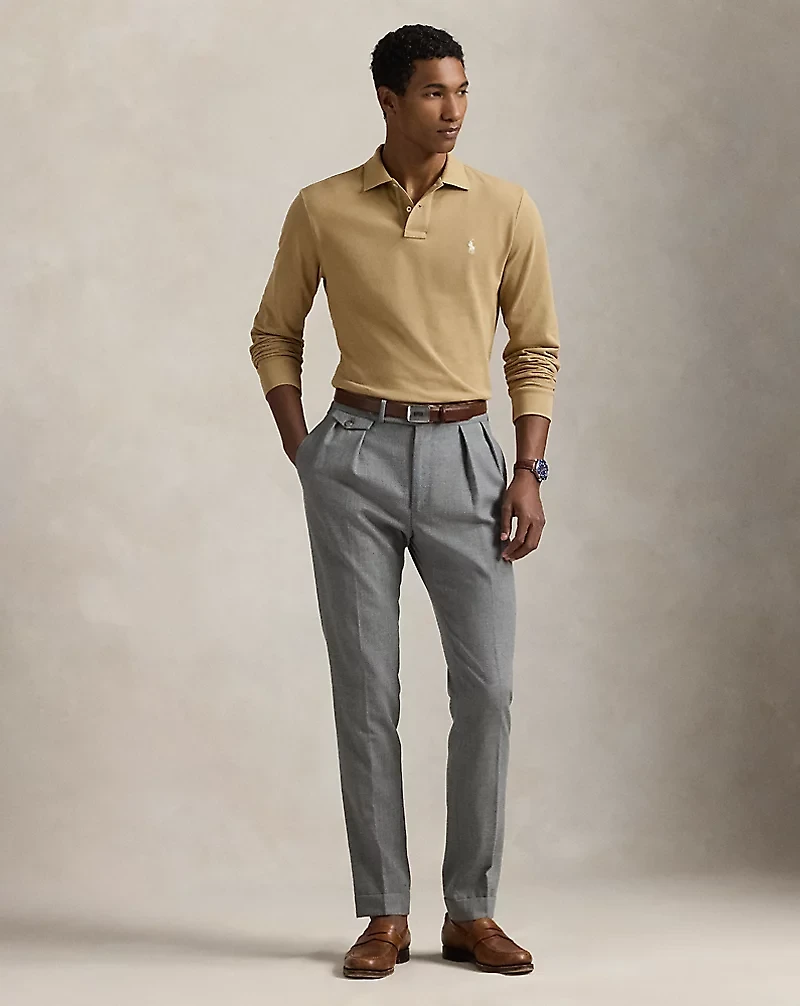 Custom Slim Fit Mesh Polo Shirt