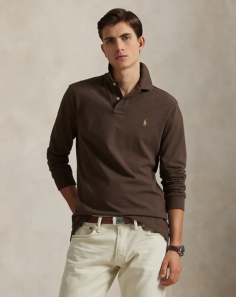 Custom Slim Fit Mesh Polo Shirt