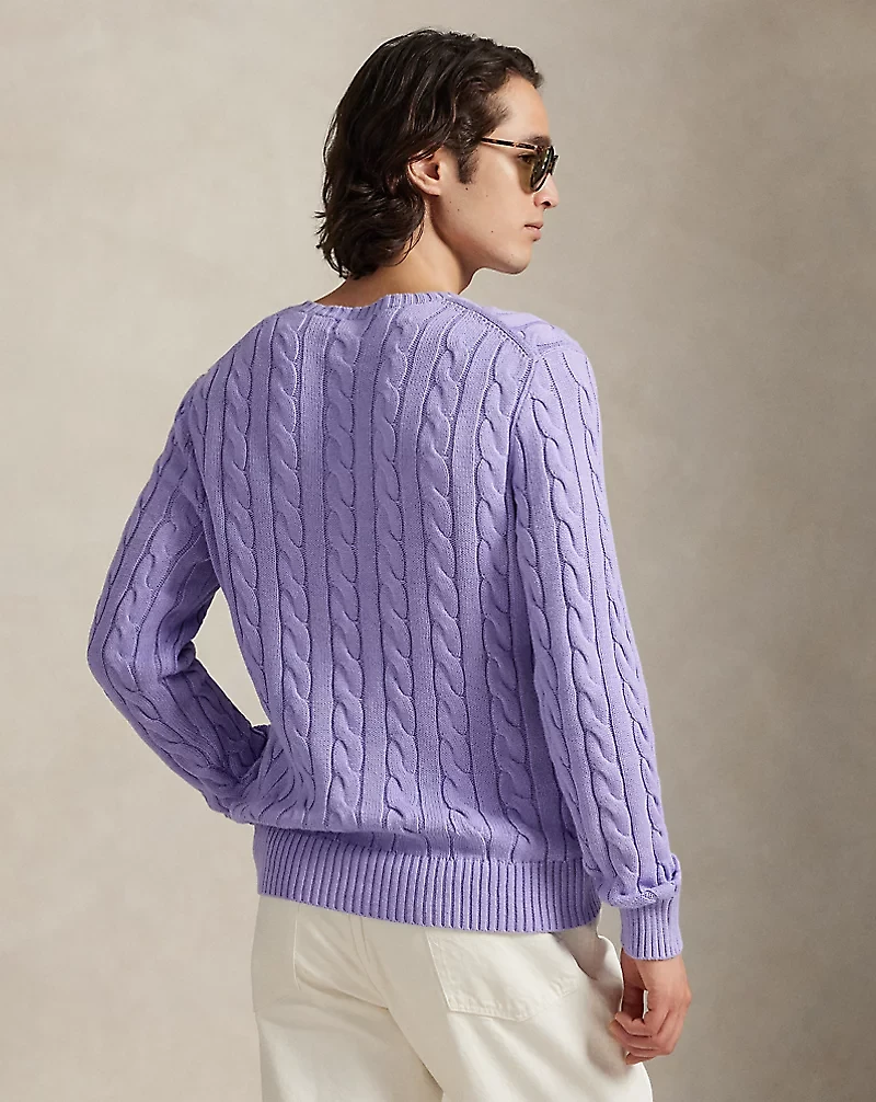 Cable-Knit Cotton Sweater