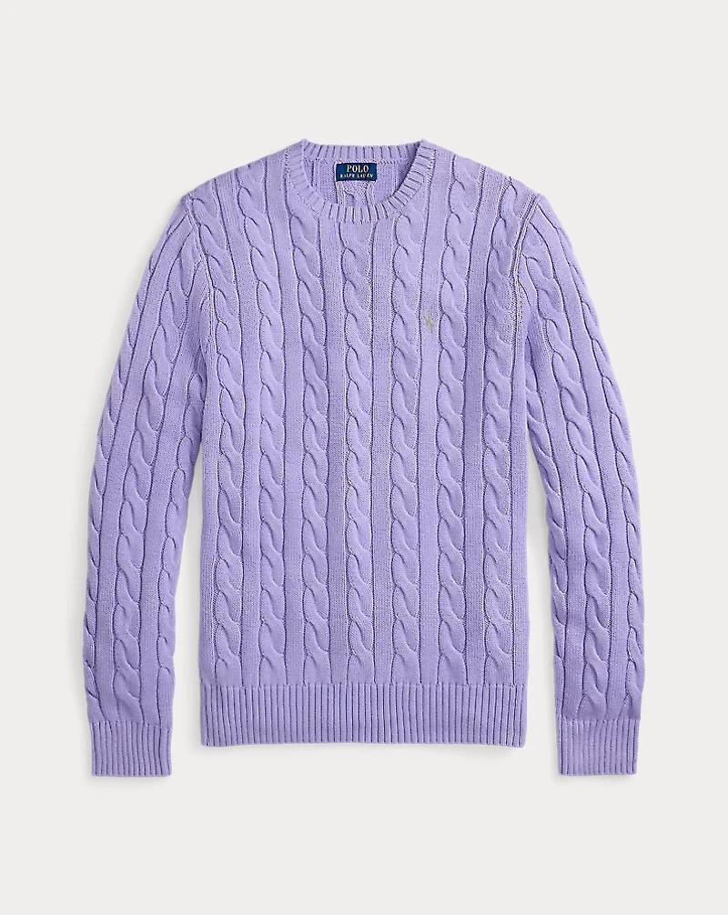 Cable-Knit Cotton Sweater
