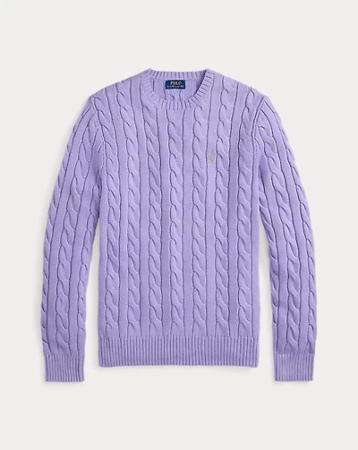 Cable-Knit Cotton Sweater