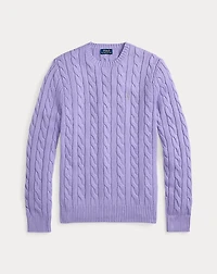 Cable-Knit Cotton Sweater