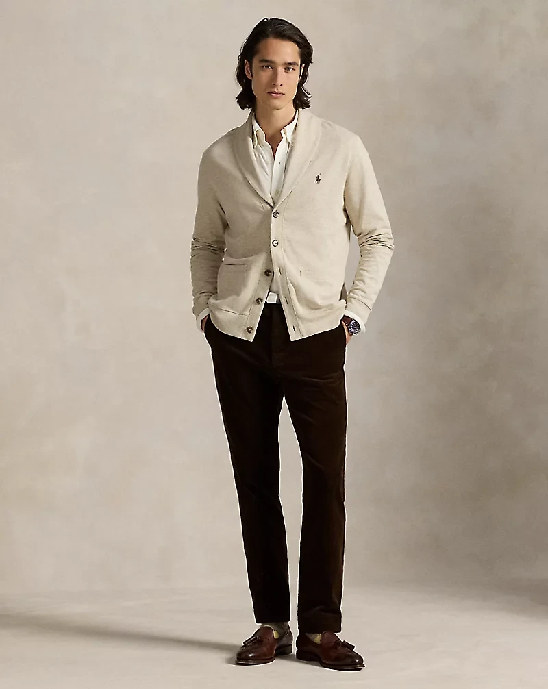 Luxury Jersey Shawl-Collar Cardigan