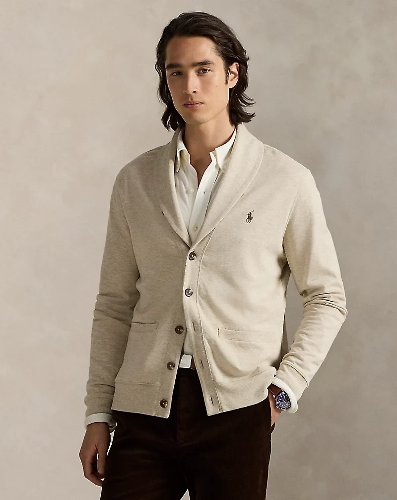 Luxury Jersey Shawl-Collar Cardigan