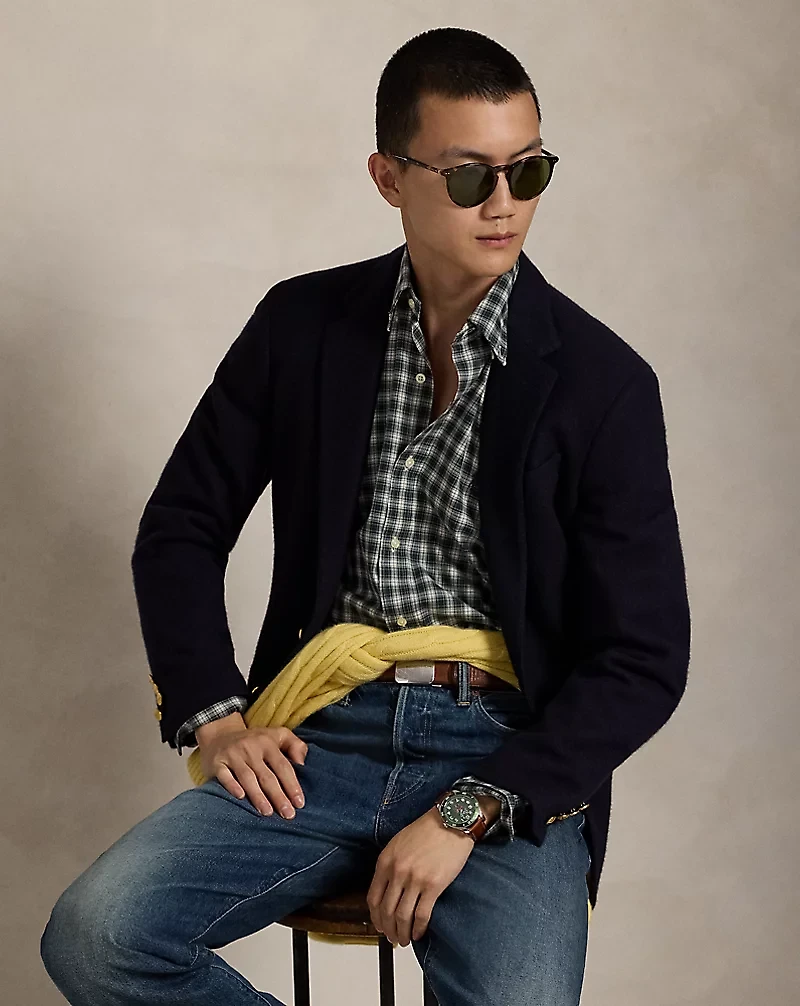 Classic Fit Plaid Twill Shirt