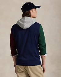 Color-Blocked Jersey Hooded T-Shirt