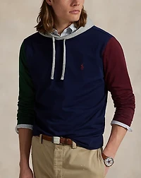 Color-Blocked Jersey Hooded T-Shirt
